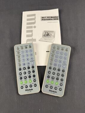 2 Remote Controls & Manual For Portable DVD Player MDP-1010, 1020
